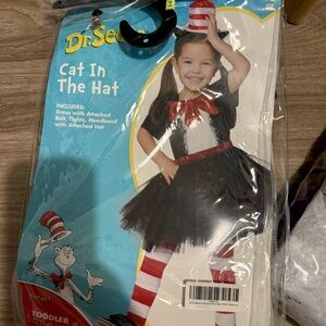 CAT IN THE HAT CHILDS TODDLER COSTUME Dr SEUSS SZ 3T-4T BRAND NEW